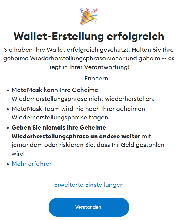Plutus Abhebung - software Wallet MetaMask Abschluss 1