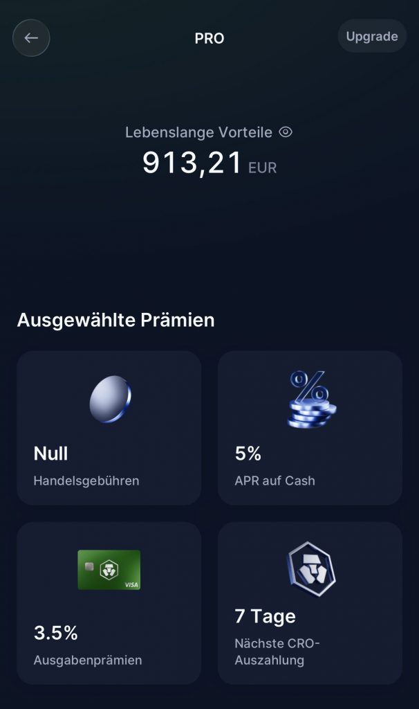 Crypto.com Kreditkarte Vorteile